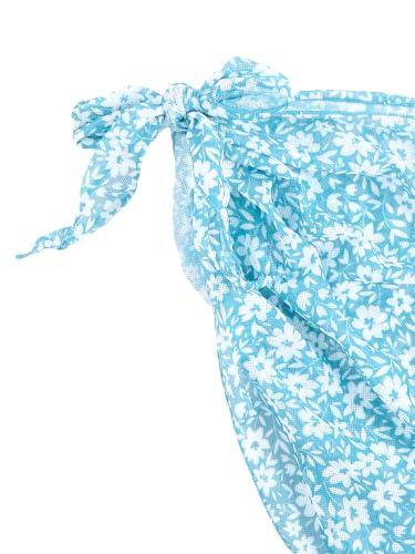 Image of SHENHE Girl's 3 Piece Swimsuits Cute Spaghetti Strap Triangle Bikini with Ditsy Floral Cover Up Teen Bathing Suits