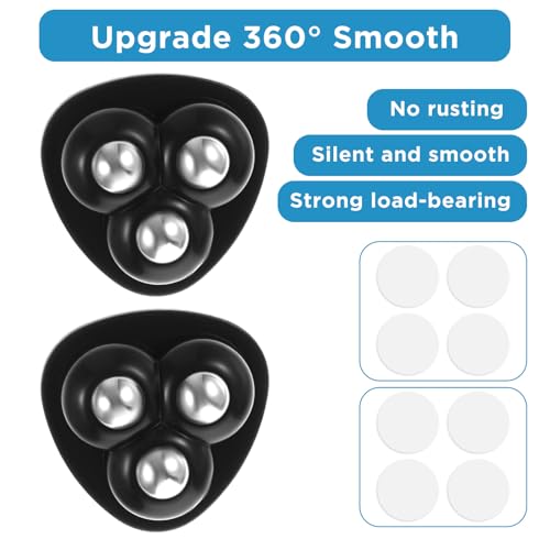 12 Stück Kugelrollen Schwerlast Selbstklebende Geräterollen 360 Grad Lenkrollen Mini Universalrollen Möbel Rollen Rollenrad Zum Kleben Für Küche Küchengeräte Kaffeemaschine Mixer