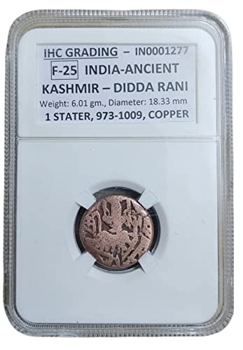 IHC Grading Service Graded ~ Kashmir -DIDDA Rani, 1 Stater, 973-1009 (Sealed) ~ 100% Orignal Coin
