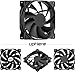 upHere 12BK4-5 PWM Case Fan,120mm PC Fan,High Performance Cooling Fan, 4-Pin, Adjustable Speed 900-1800 RPM, Compatible with Desktop