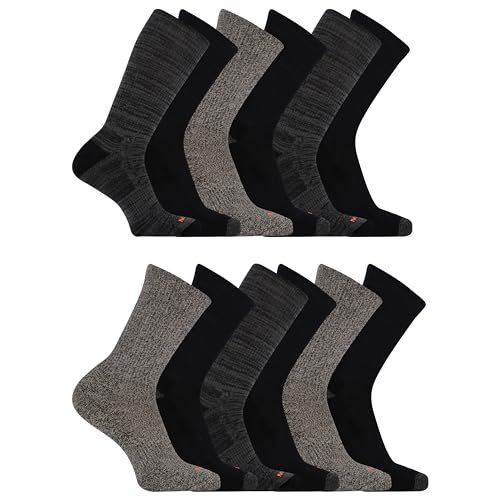 Image of Merrell Unisex Adult Men's and Women's Cushioned Midweight Ankle Socks - 4, 8, 12 Pairs - Moisture Wicking