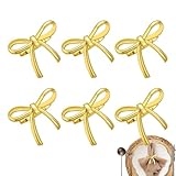 Servilleteros con, de Metal Dorado, Elegante Juego de Hebillas para Mesa, Comedor, Banquete, Boda, Navidad, Acción de Gracias, Pascua, añade un Toque Elegante fácil de Usar