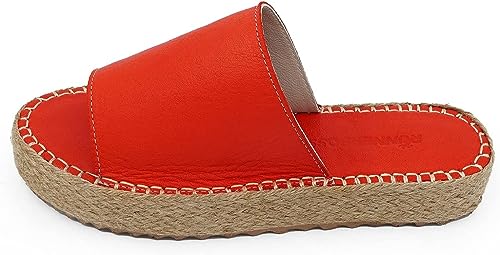 Sandale compensée rouge femme Bonateks 40 EU idéale pour vos terrasses d'été