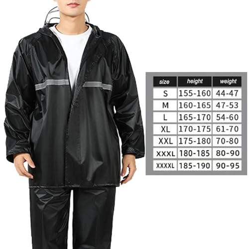 Combinaison de pluie pour moto Teksome veste étanche et pantalon réfléchissant pour motard
