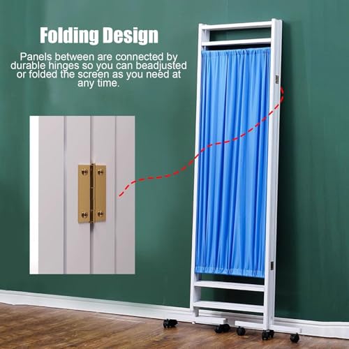 Cloison de séparation médicale pliante à 3 panneaux sur roulettes modèle 03 - 6