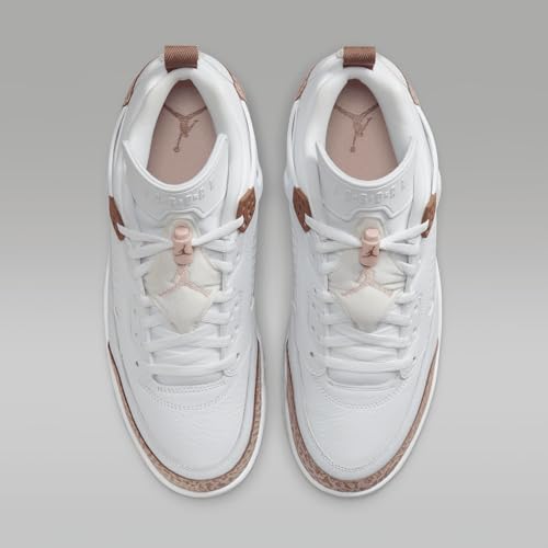 Jordan Spizike Low Men's Shoes (FQ1759-101, White/Archaeo Brown/Light Bone/Pink Oxford) Size 94