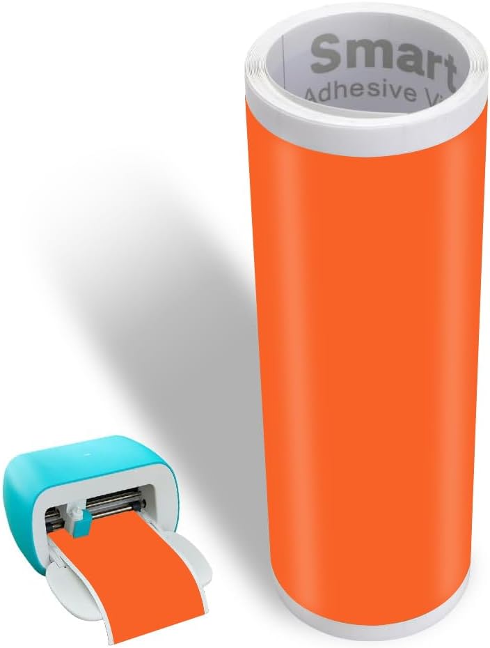 Permanent Smart Vinyl for Cricut Joy Machine, YOFONE No Cutting Mat Required Vinyl, 5.5in x 120in /Roll (Navy)