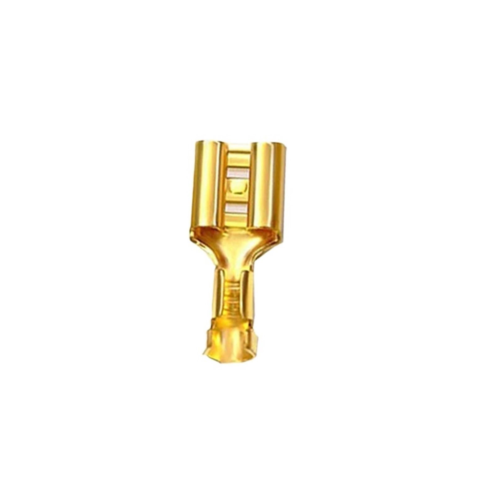 xuyuyan 100Pcs/Lot 2.8/4.8/6.3mm Female And Male Crimp Terminal Brass(6.3 Female Golden)