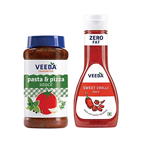 Veeba Pasta-Pizza Sauce,525g & Sweet Chilli Sauce Pet Bottle,350g - Pack of 2 (B08X8BJDMS) Amazon Price History, Amazon Price Tracker