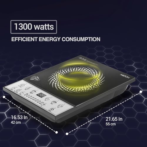 MILTON ELIO Plus 1300W Ceramic Induction Cooktop Black - Image 5