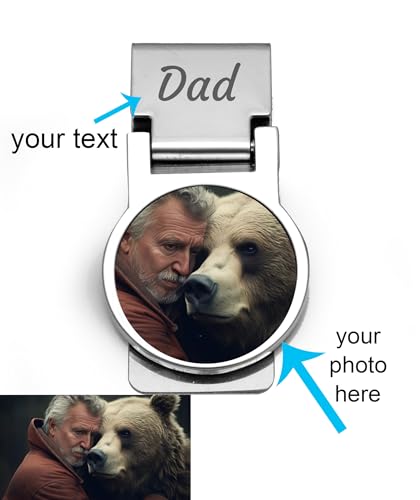 Engraved Stainless Steel Money Clip – Personalized with Photo & Text, Unique Gift Idea3