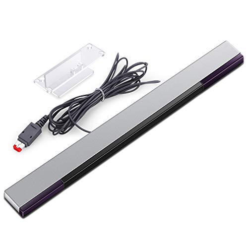 KIMILAR Replacement Wired Infrared IR Ray Motion Sensor Bar Compatible with Wii and Wii U Console (Silver/Black) #1