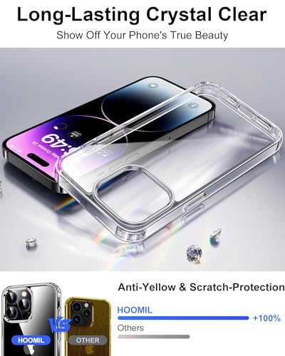 Image of HOOMIL Case for iPhone 14 Pro, Anti-Yellowing, Crystal Clear