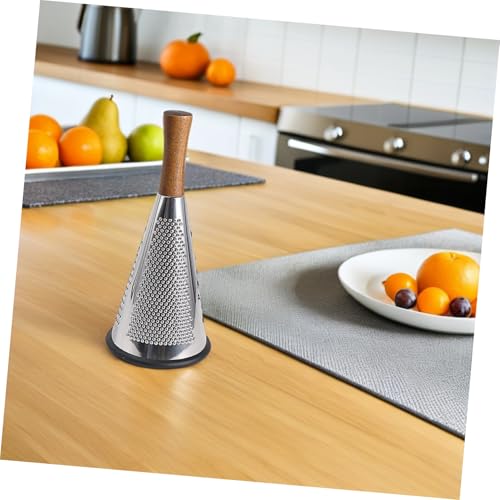 Rallador de Queso de Acero Inoxidable con Mango de Madera miniatura 5