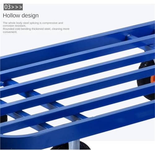Chariot de déménagement pliable à plateforme en métal pour maison et bureau - 5