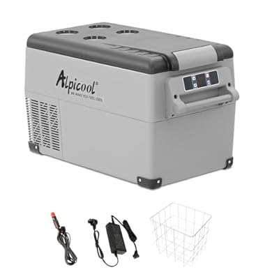 Alpicool CF35 Portable Car Refrigerator,12 Volt Car Fridge Freezer, 32 Quart (30.6 Liter) Fast Cooling 12V Car Fridge -4?~68?, Car Cooler, 12/24V DC and 100-240V AC for Outdoor, Camping, RV, Truck