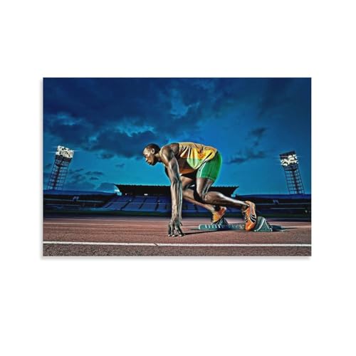 REDCHAMBER Usain Bolt - Póster de pintura de pared (30 x 45 cm)