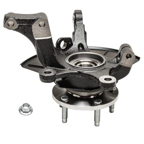 Image of Detroit Axle - Front Steering Knuckles Wheel Bearing Hubs Kit for Ford 05-12 Escape 06-11 Mercury Mariner 10-11 Tribute 2 Steering Knuckles & Wheel Bearing Hubs Assembly 2 Outer Tie Rods Replacement