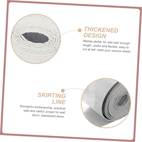 Adhesivo para borde de pared resistente al agua imitación mármol 5