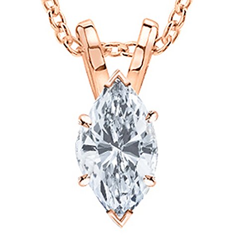 1/2-10 Carat LAB GROWN Diamond Solitaire Pendant IGI Certified 14...
