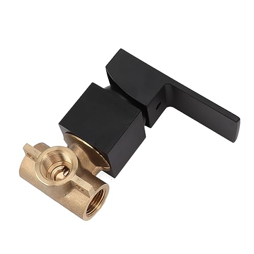 Syrisora Shower Valves Wall Mount Copper Faucet Shower Rough In Valve Bathroom Trim Kit Single Handle Tub Shower Valve Mixer Black - Image 3