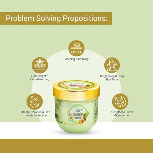 Image of Lashika Probiotic Body Yogurt | Instantly Absorbing Hydration | With Goodness of Avocado, Peach, Chamomile & Tea Tree Oil | For All Skin Types | 200g
