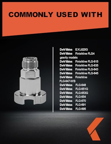 Image of KREFINISH Paint System Spray Gun Cup Adapter - HVLP Spray Guns for Master Paint System MPS Spray Gun Cup Liners & Lids