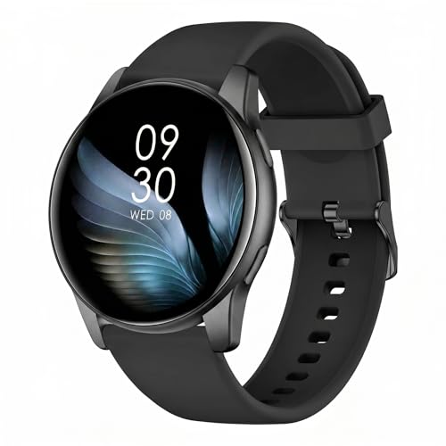AcclaFit Reloj Inteligente Hombre Mujer con Llamadas Bluetooth, Smartwatch Esfera Redonda 1,38' con 147+ Modos Deportivos, Pulsómetro, Monitor de Sueño, IP68 Impermeable, Compatible con Android iOS