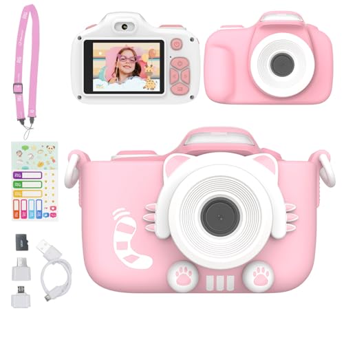 Image of myFirst Camera 3 - Kids Digital Camera, Video Camera for Toddlers, 16MP, 1080HD Video, MicroSD Card, with Selfie & Macro Lens, LED Flash, Neck Lanyard, for Kids 3-12 (Pink)