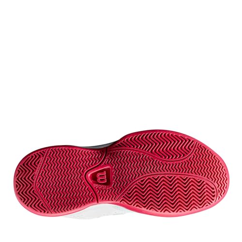 Wilson Mädchen Tennisschuhe, KAOS JUNIOR QL, Hellgrün/Weiß/Pink, 34 2/3, Für alle Bodenbeläge, Alle Spielertypen, WRS327930E025