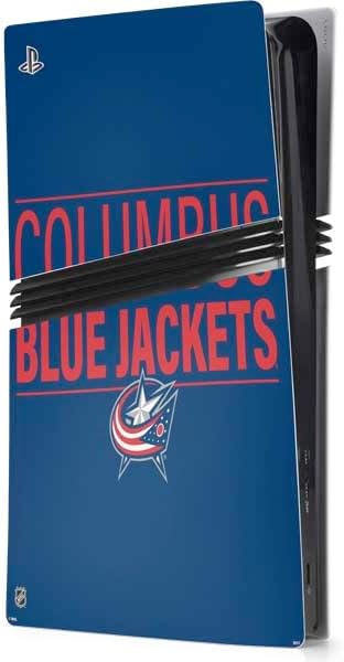 Skinit Decal Gaming Skin Compatible with PS5 Pro Console - Officially Licensed NHL Columbus Blue Jackets Frozen Design
