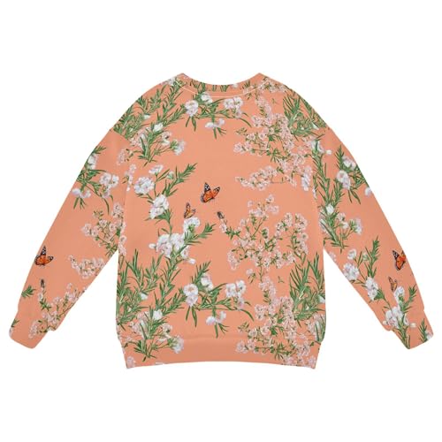 JUNZAN Aesthetic Rosemary Peach Little Girls Hoodie Sweatshirt Crewneck Kids Pullover Hoodie Athletic 4T2