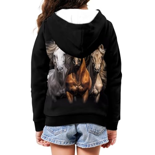 Zip Up Hoodie for Girls 6-16 Years Trendy Long Sleeve Hooded Sweatshirts Casual Kids Coat with Pocket4