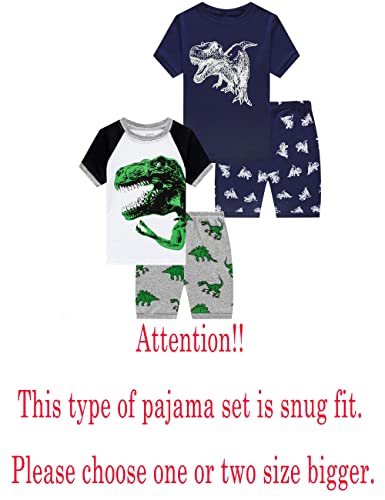 Image of KikizYe Boys Short Sleeve Pajamas Kids Summer Pjs Children Pajamas