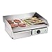 Royal Catering Plancha Grill Electrica Fry Top Parrilla Electrica Industrial RCEG-55 (3.000 W, Largo 55 cm, Superficie de calentamiento lisa, Protección antisalpicaduras)