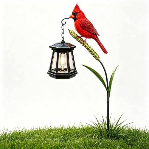 Cardinal Solar Light Cardinal Solar Lantern for Patio Lawn Porch (1Pcs)