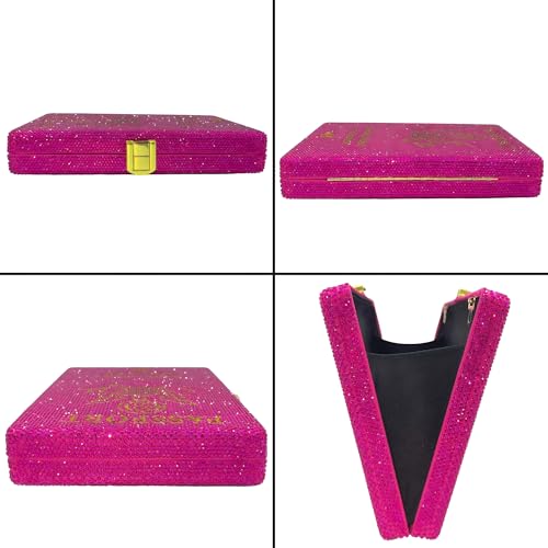 Image of Boutique De FGG Retro Mini Crystal Clutch Purses for Women Luxury,Novelty Rhinestone Evening Bag,Formal Party Clutch Handbag