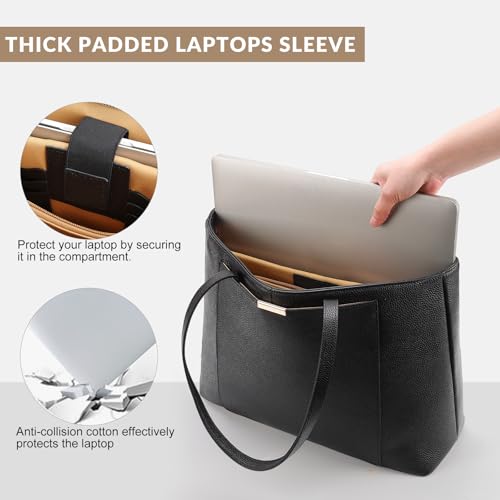 Bolso Tote de cuero genuino para mujer miniatura 4
