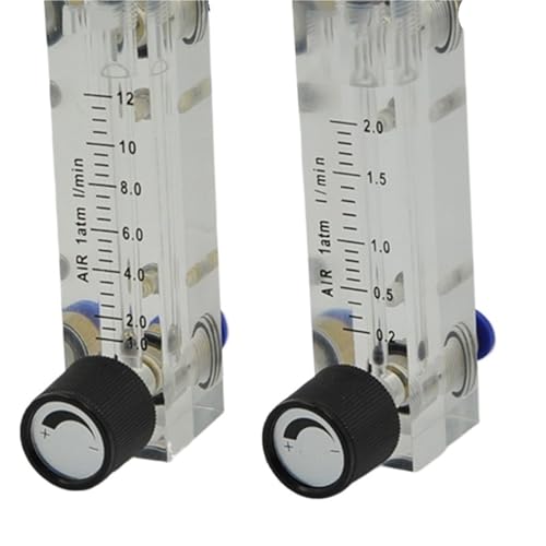 Débitmètre d'air rotamètre PMMA avec vanne de commande pour mesure précise de gaz 1-4L/min