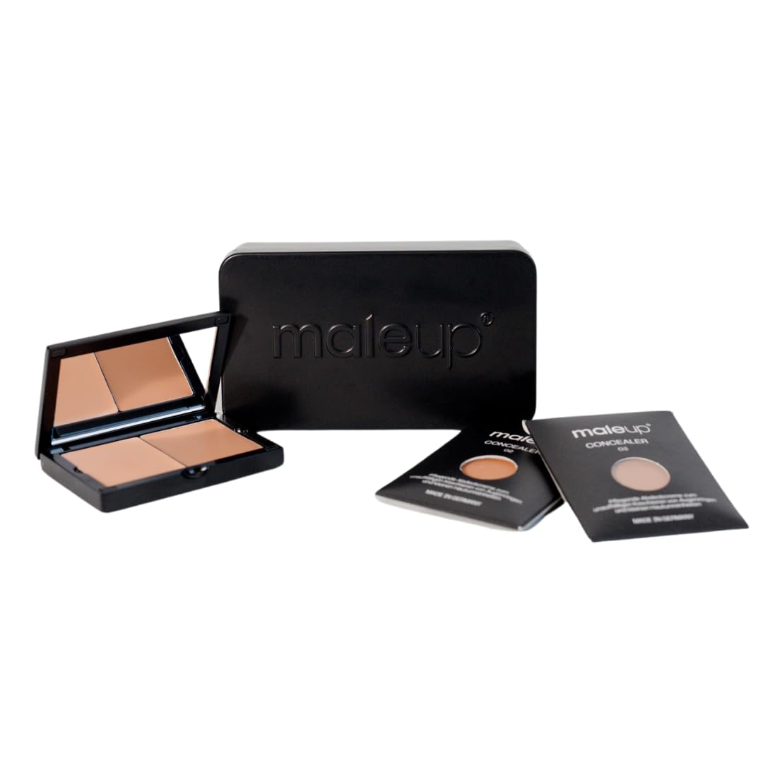 Herren Concealer Medium – 2er-Set Concealer Augenringe Männer MADE IN GERMANY – Für müde Augen & Hautunebenheiten – pflegend & ergiebig