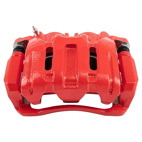 Image of TRQ Front and Rear Brake Caliper Set Coated Brackets Hardware Compatible with 2005-2010 Honda Odyssey