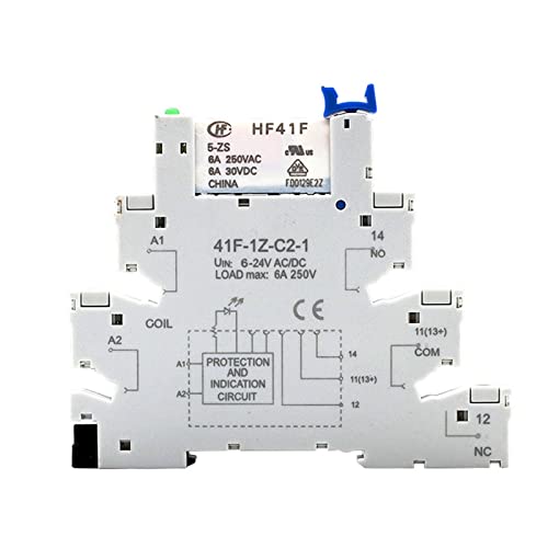 Relais SSR rail DIN 24V module d'interface électronique 6A LED 41F-24-ZS - 3