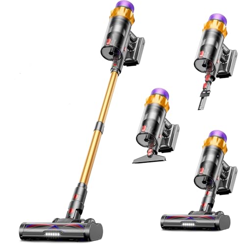 Image of MUTGOF Cordless Vacuum Cleaner, Vacuum Cleaners for Home, Self-Standing Cordless Vacuum with Charging Dock Station, LED Display, Upgraded Anti-Tangle Stick Vacuum for Pet Hair /Carpet /Floor