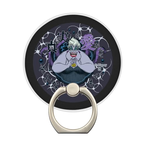 イングレム スマホリング キャラクター ディズニー アースラ リトルマーメイド マグネット 着脱簡単 おしゃれ スマホ マグネットシール 強力 磁石 スタンド シール プレート ヴィランズ_アースラ4