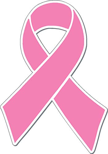 Breast Cancer Ribbon, Pink Printed Vinyl Decal, Sticker, 2.75 inch Wide X 4 inch high, Label for car, Cell Phone, Window, Computer, , , Wall, etc.