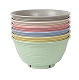 Shopwithgreen Große Schüsseln | 6 Stücke 887 ml Schale -Müslischüssel, Salatschale, Obstschale, Suppenschüssel aus Gesunde Materialien l Mikrowelle und Geschirrspüler Sicher | 30 oz