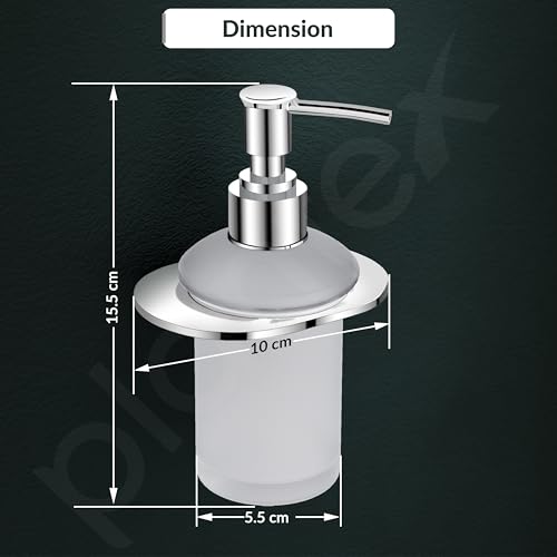Image of Plantex Pure Brass Liquid Soap Dispenser /Smero Hand Wash Dispenser for Kitchen /Shampoo Dispenser /Bathroom Accessories - Aqua (Chrome)