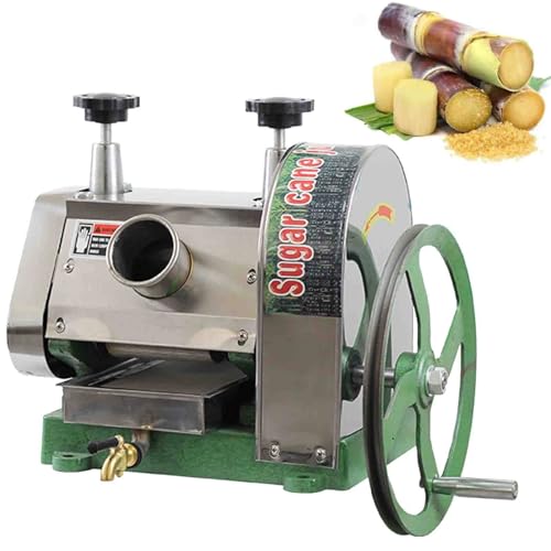 Manual Stainless Steel Sugar Cane Juicer Machine with 63mm Inlet and 3 Rollers Hand Crank Juice Extractor