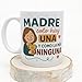 Imagen de MUGFFINS Taza mamá con frase Madre solo hay una y como la mía ninguna en Español