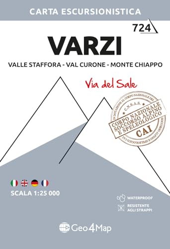 Varzi. Valle Staffora, Val Curone, Monte Chiappo. Carta Escursionistica 1:25.000